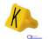 PY-01003AV40.K  маркер Partex PY-01 символ  "K" 200 шт. в уп., для диаметра 1.0-2.0 мм, жёлтый/чёрный