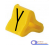 PY-01003AV40.Y  маркер Partex PY-01 символ  "Y" 200 шт. в уп., для диаметра 1.0-2.0 мм, жёлтый/чёрный
