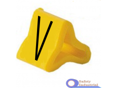 PY-01003BV40.V маркер Partex PY-01 символ "V" катушка 1000 шт., для диаметра 1.0-2.0 мм, жёлтый/чёрный